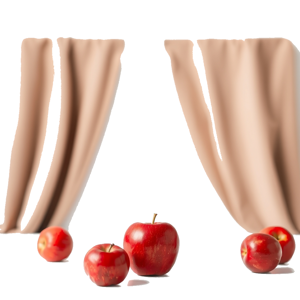 a red apple on the table