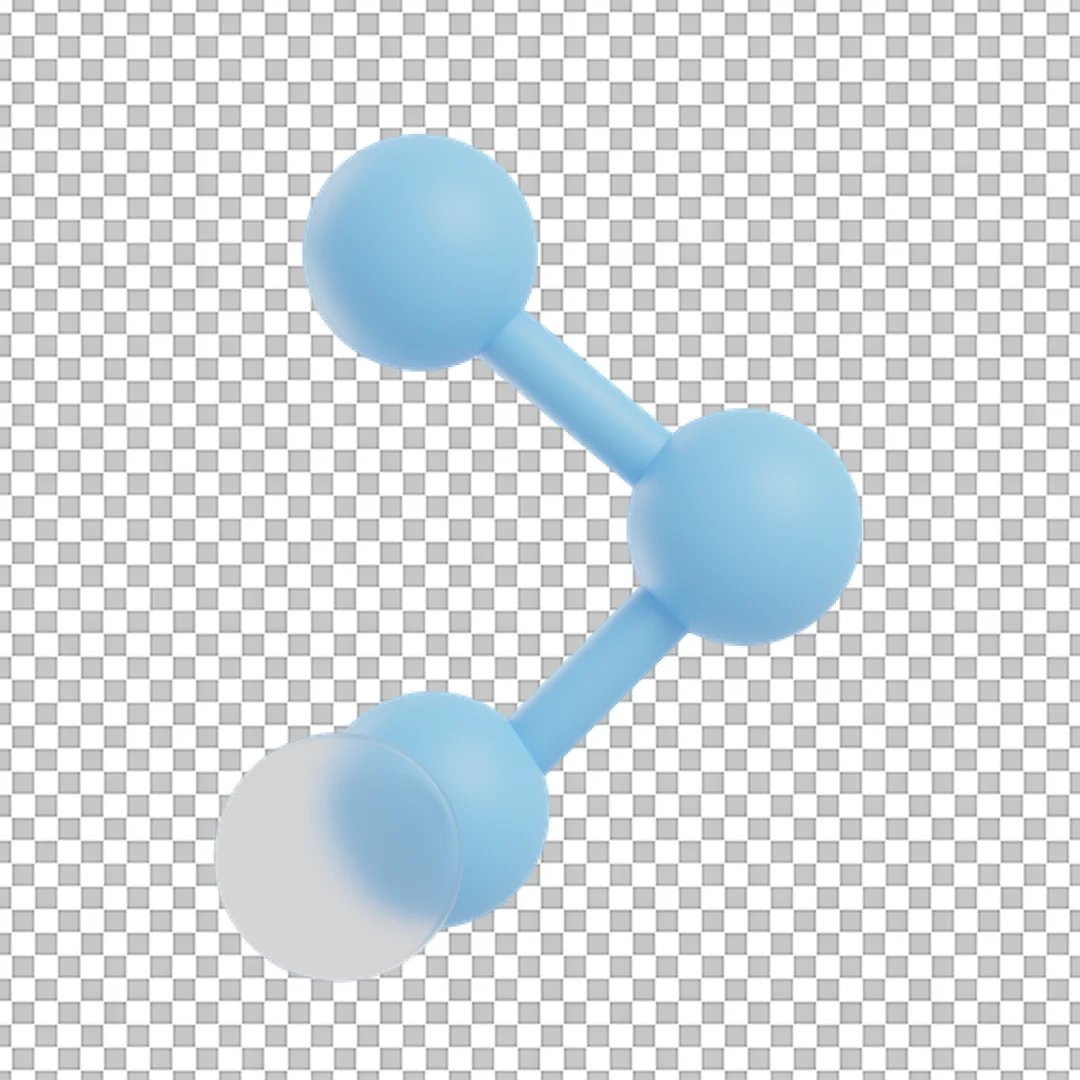 Light Blue 3D Share Structure PNG