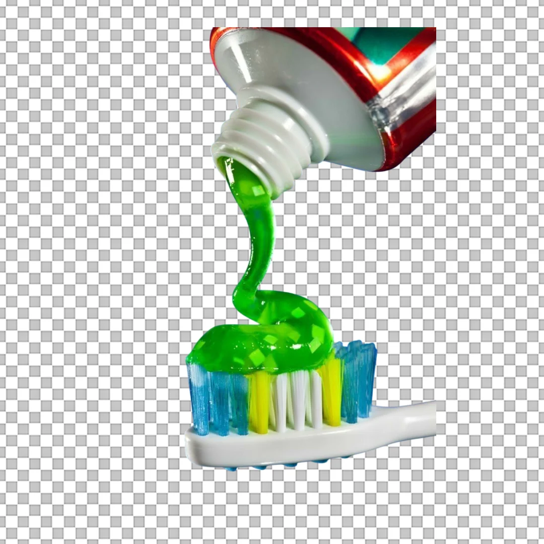 Toothpaste Squeezed On Toothbrush PNG