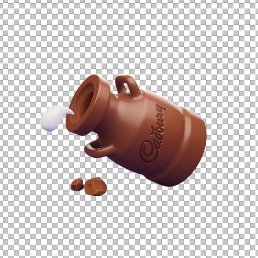 Cadbury Milk Churn With Spilling Milk 3D PNG