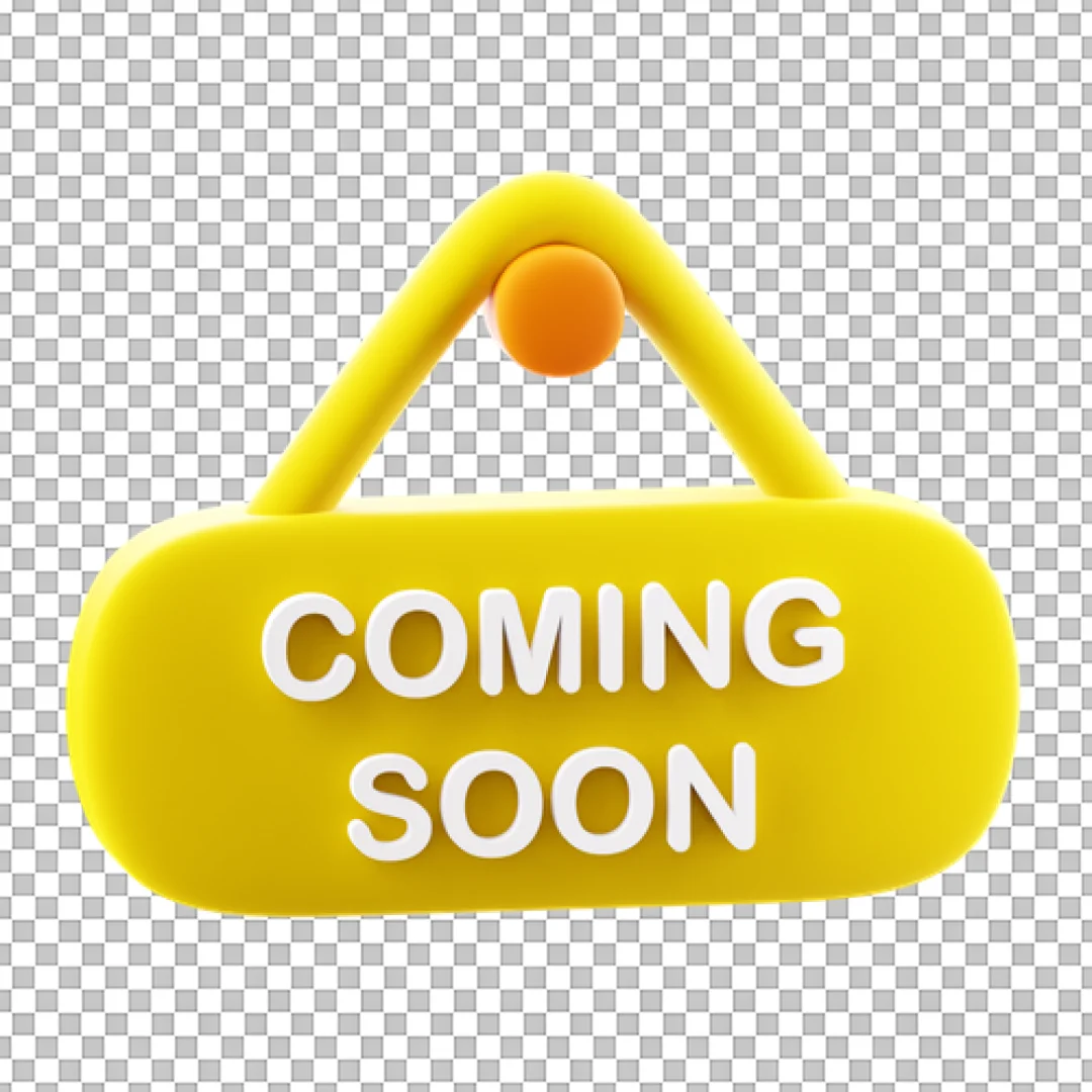 Yellow Door Hanger Coming Soon PNG