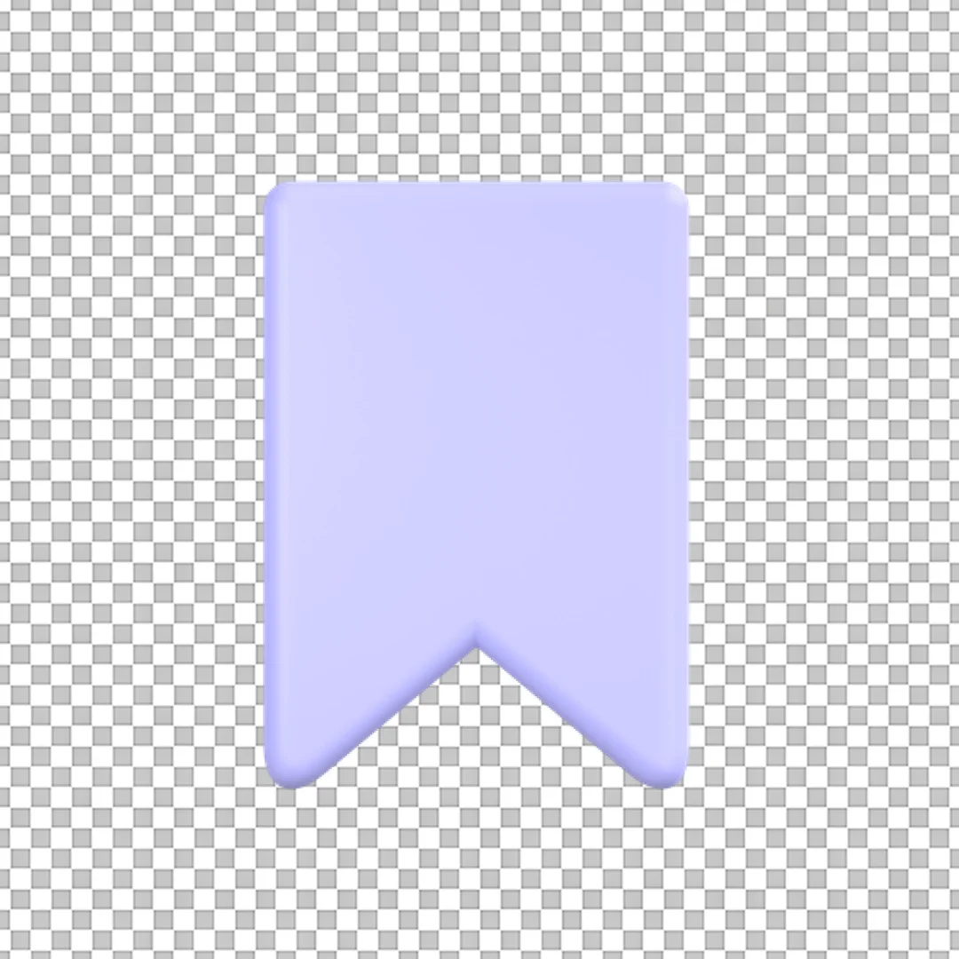 Light Purple 3D Bookmark Icon PNG