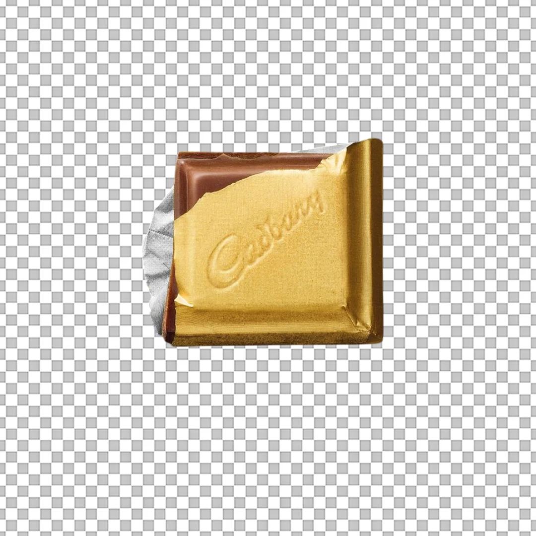 Cadbury Chocolate Square Gold Wrapper PNG