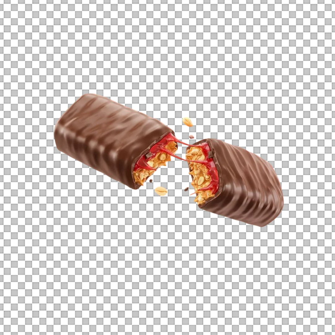 Stretched Caramel Chocolate Bar Split PNG