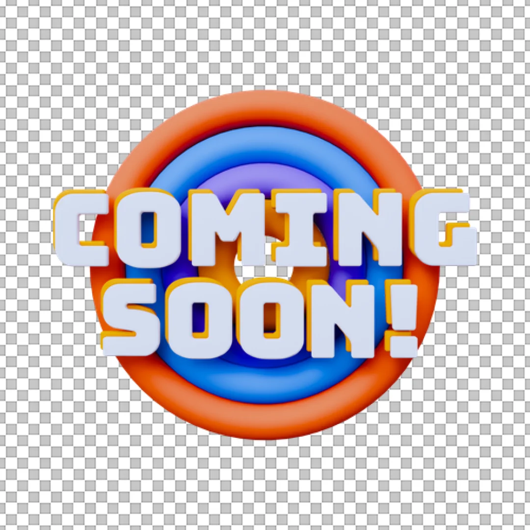 Coming Soon Circle Graphic PNG