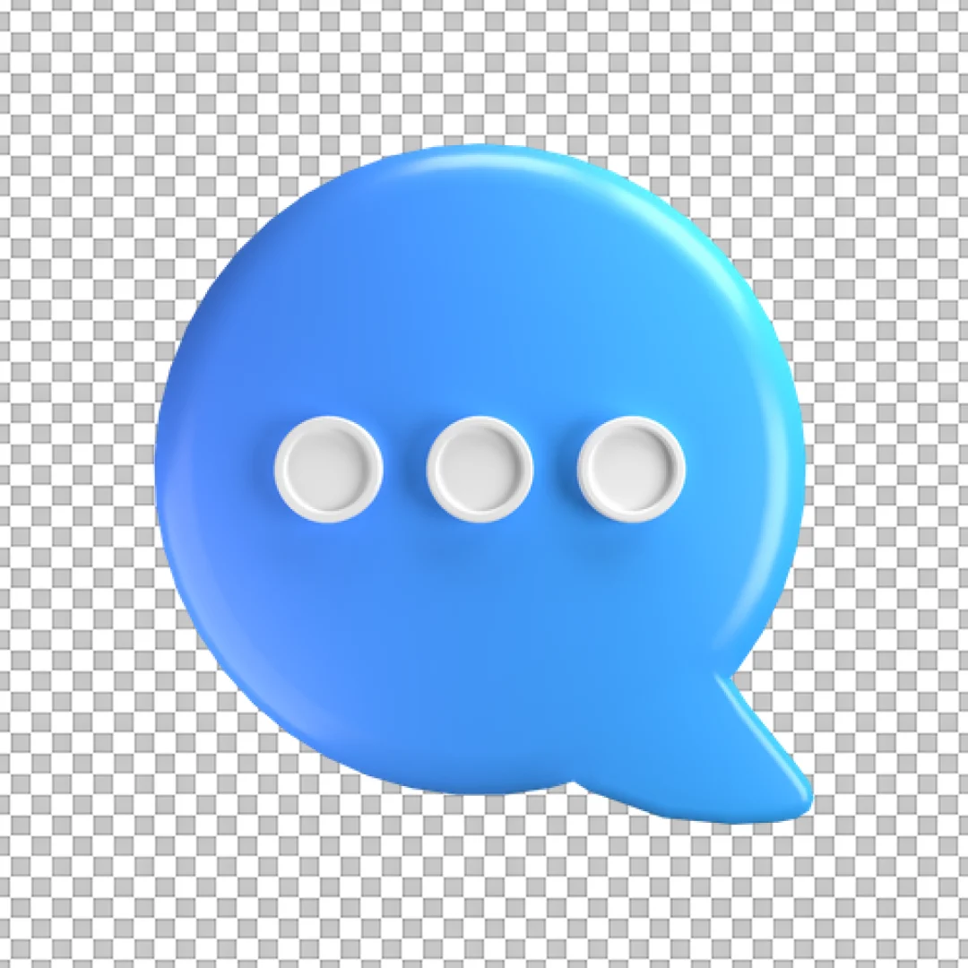 Blue Round Bubble White Dots PNG