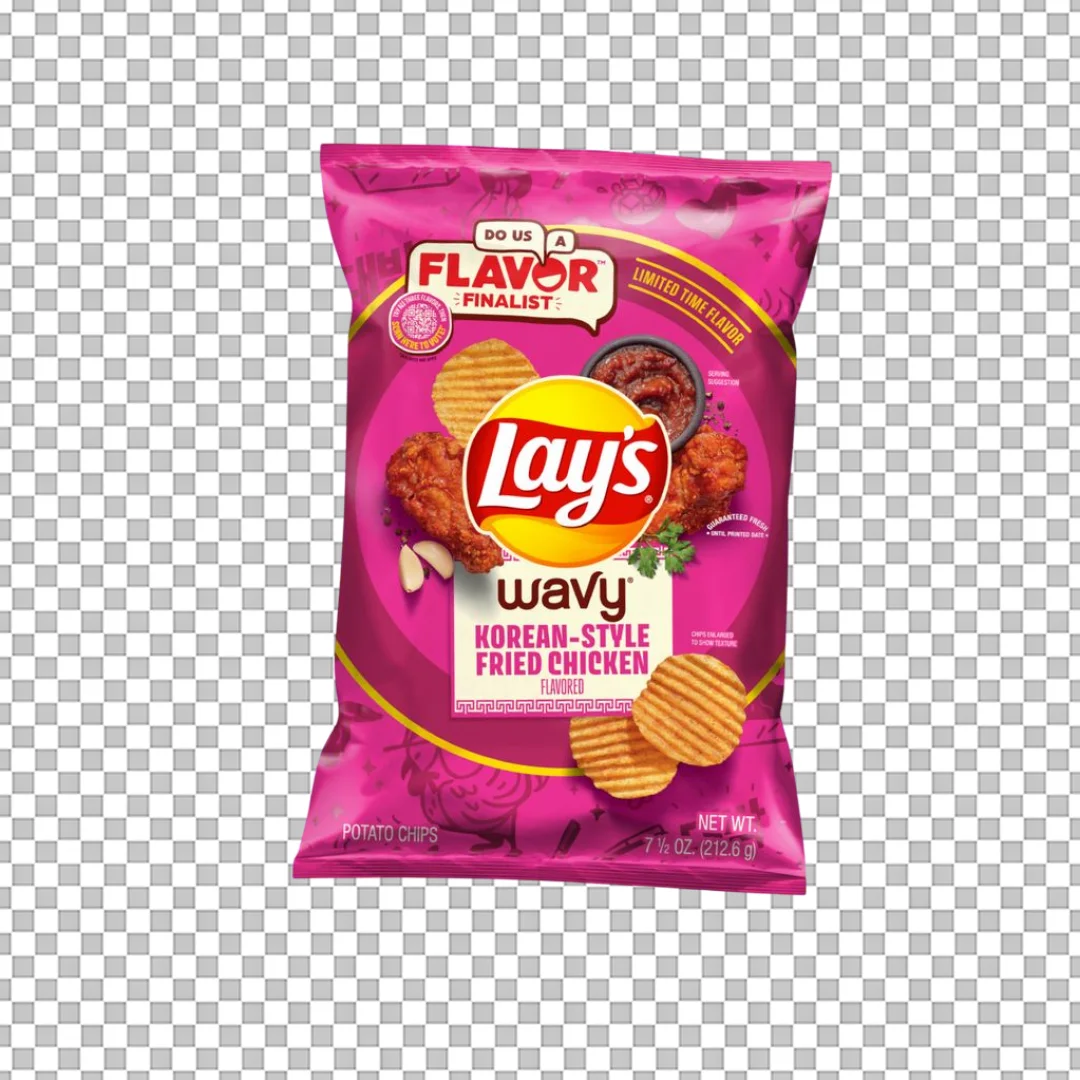 Lays Wavy Korean Style Fried Chicken PNG