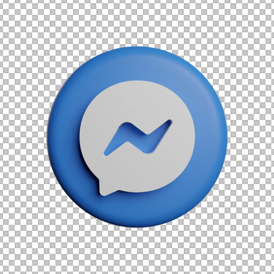 Blue Round Messenger Logo Matte Icon PNG
