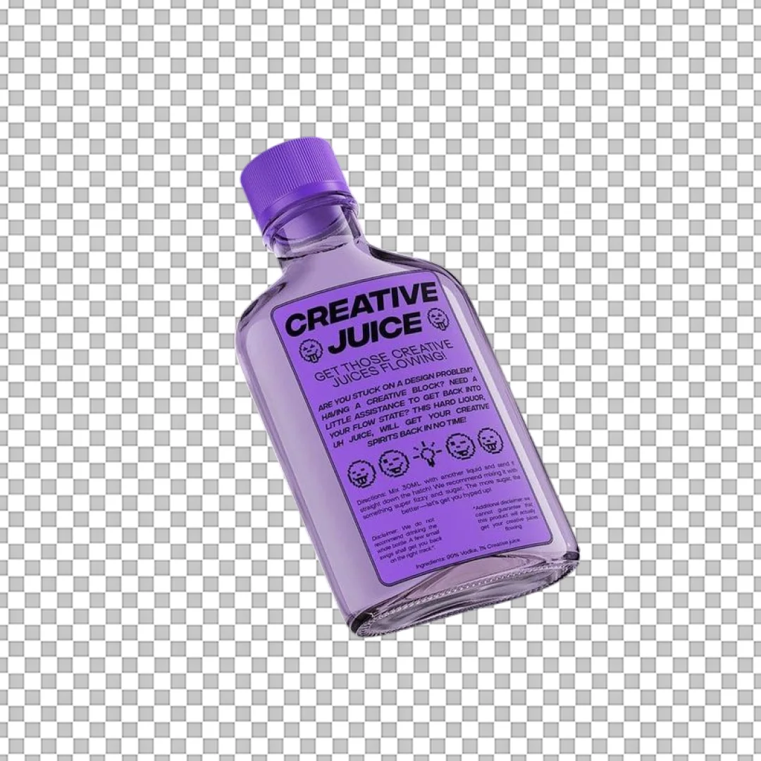 Purple Creative Juice Bottle Drink Clipart PNG