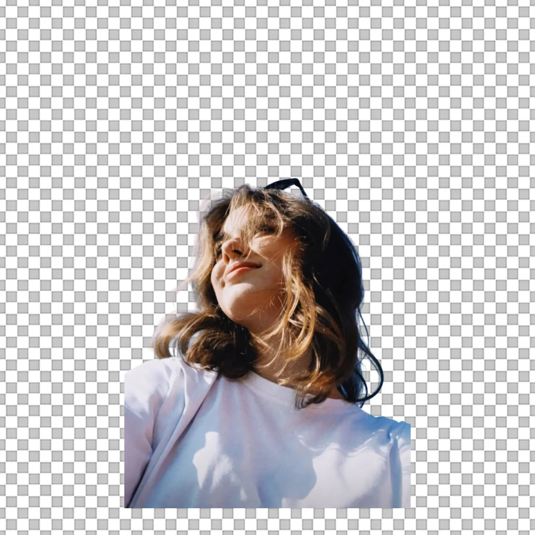 Girl Looking Down At Camera Portrait PNG