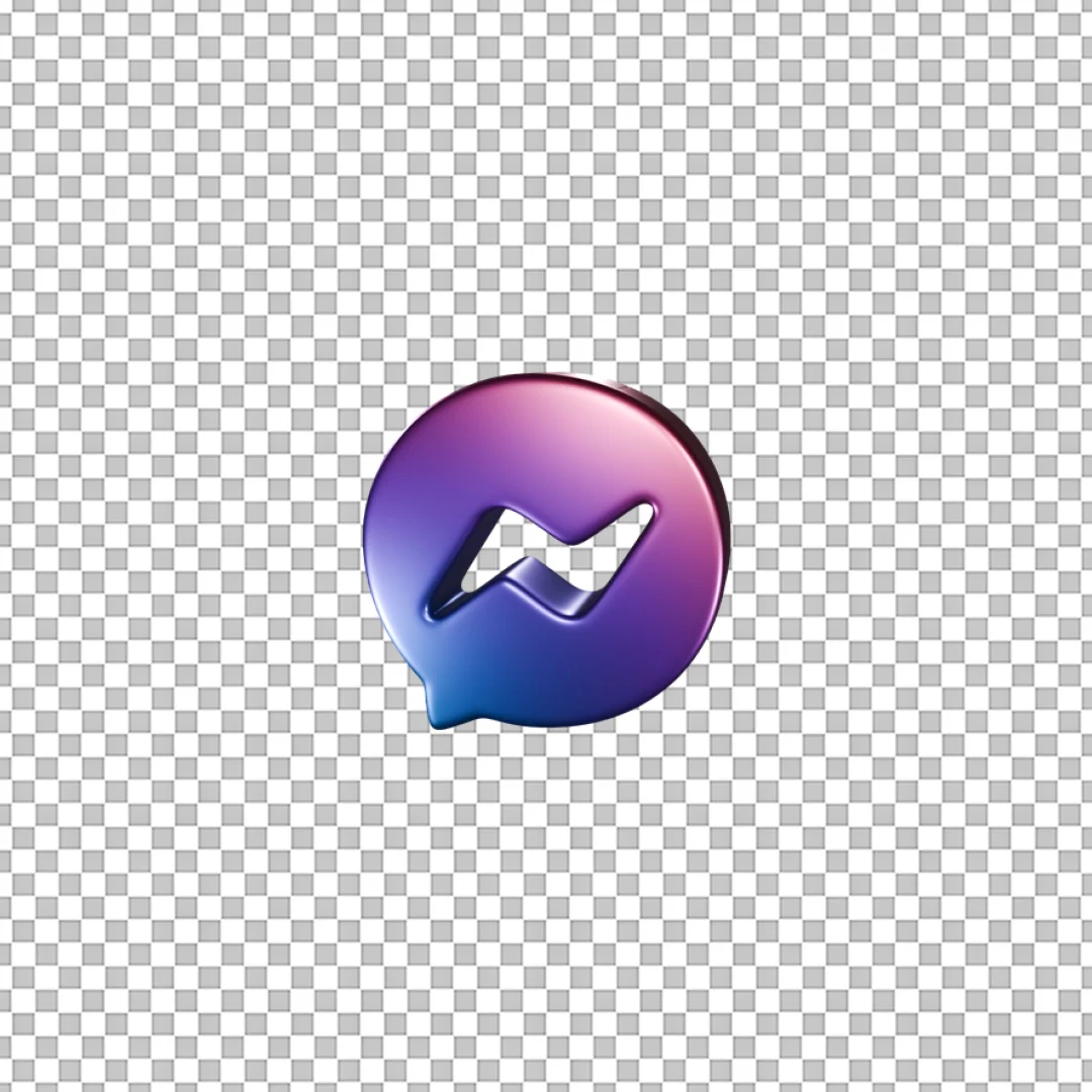 Dark Metallic Messenger Logo Icon PNG