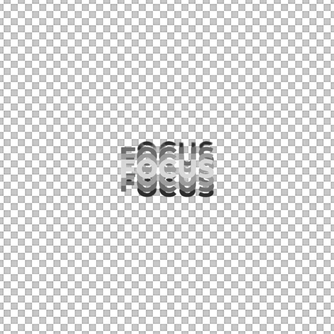 Focus Blurred Text Typography PNG