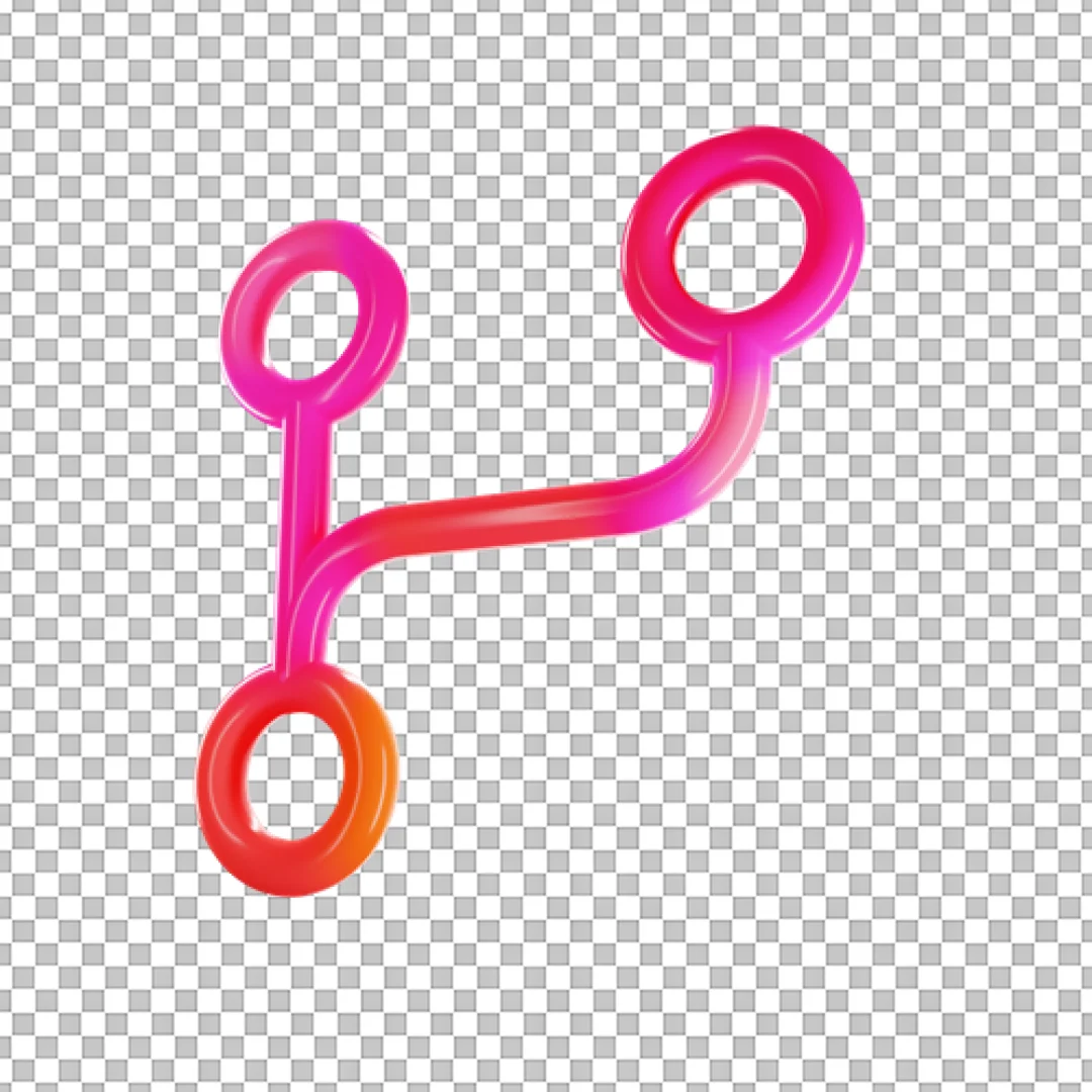 Pink And Orange Share Network Icon PNG