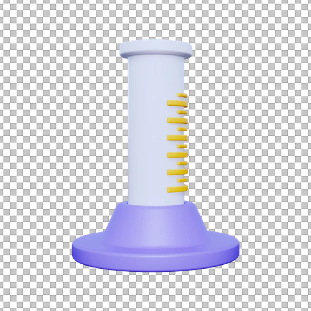 3D Graduated Cylinder Lab Equipment PNG