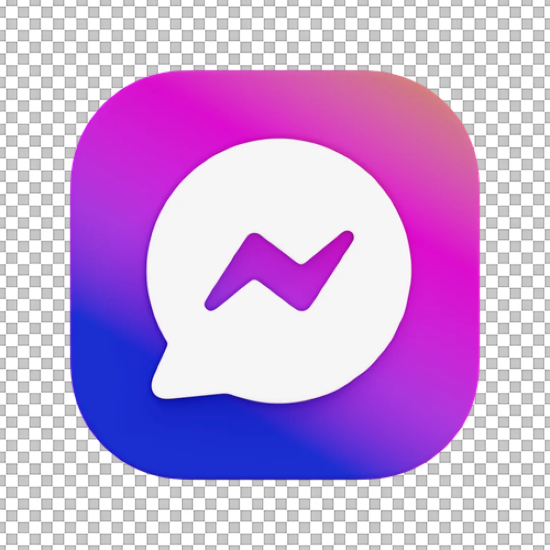 Vibrant Purple Messenger Logo Icon PNG