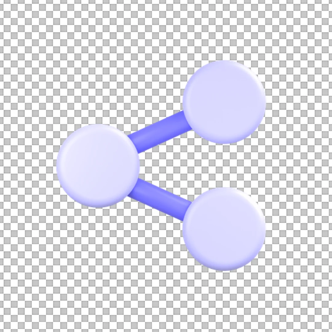 Lavender 3D Share Network Icon PNG