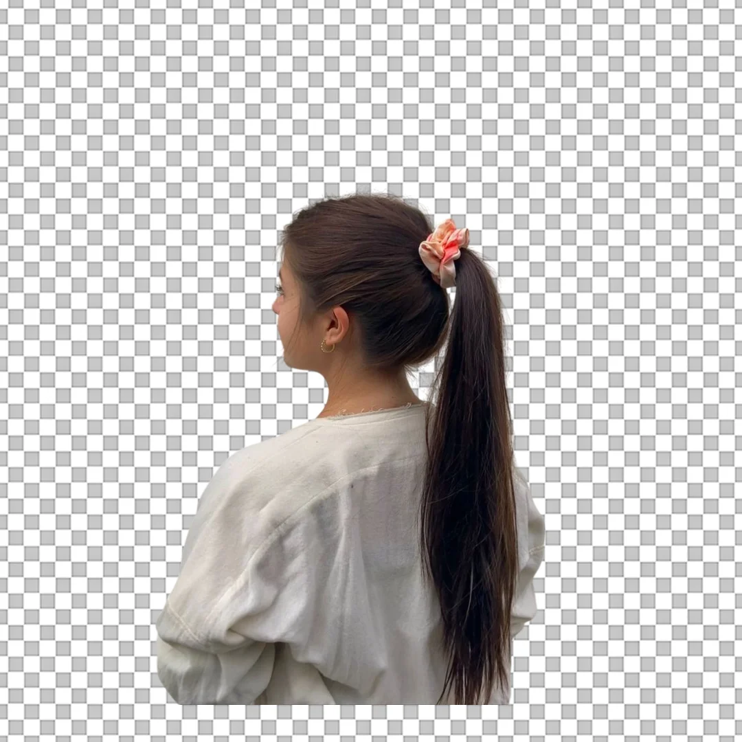 Back Of Woman Head Scrunchie PNG