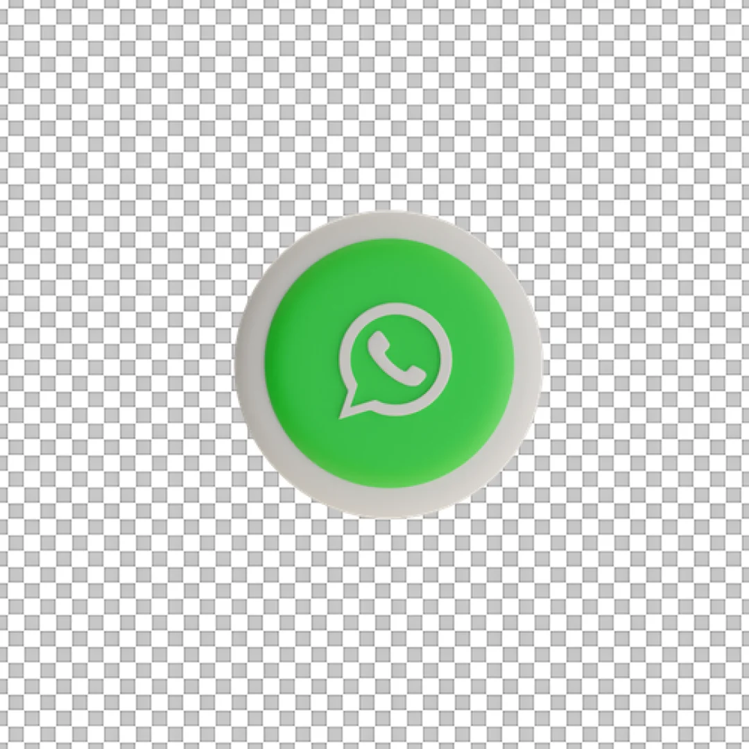 Round Green WhatsApp Call Button Icon PNG