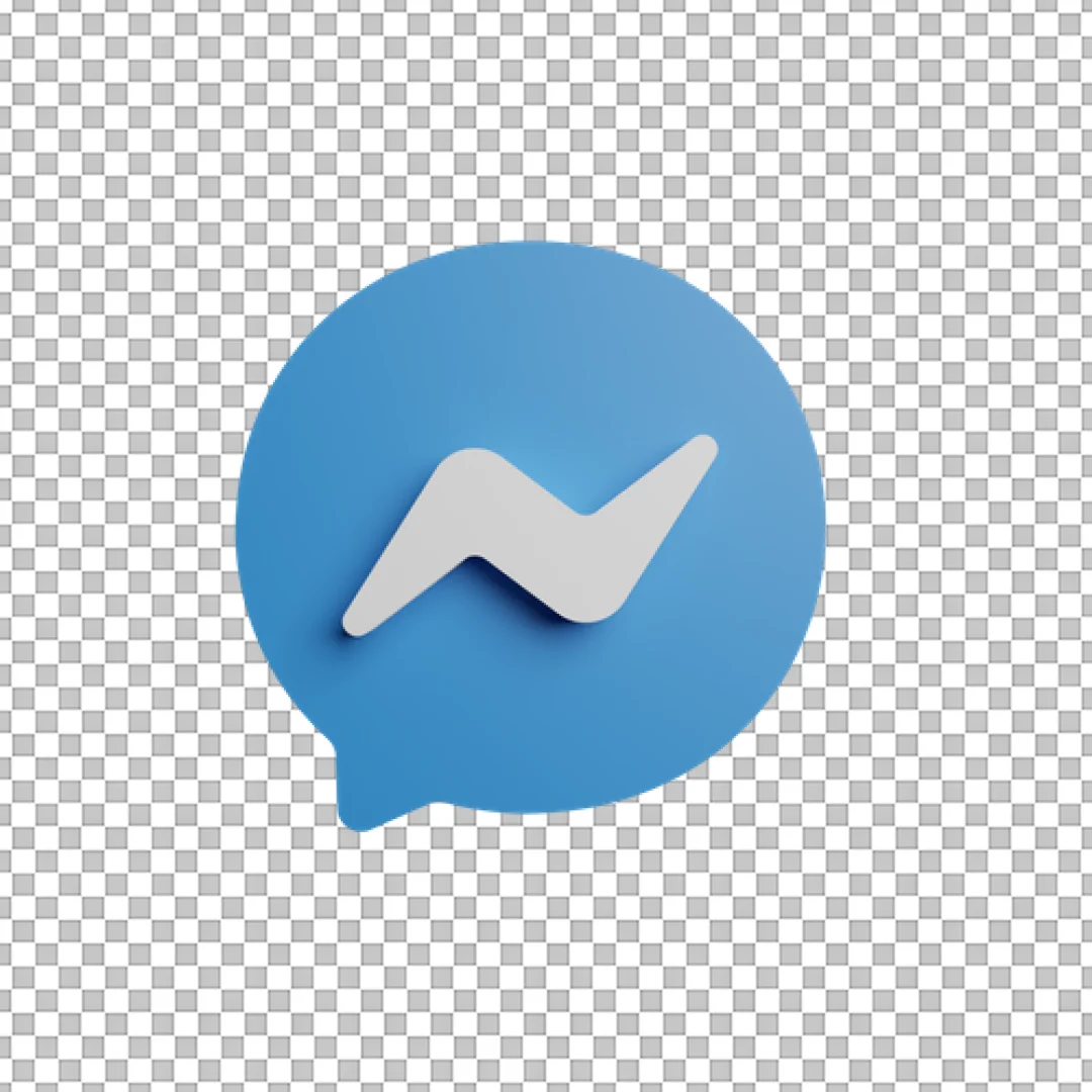 Blue Circle Simple Messenger Icon PNG