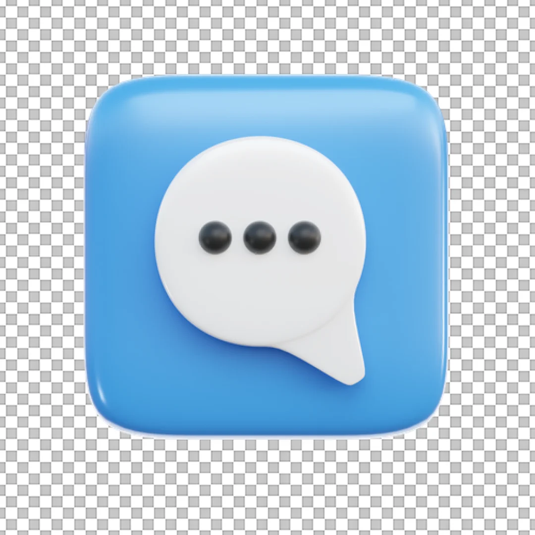 Blue App Icon Black Dots PNG