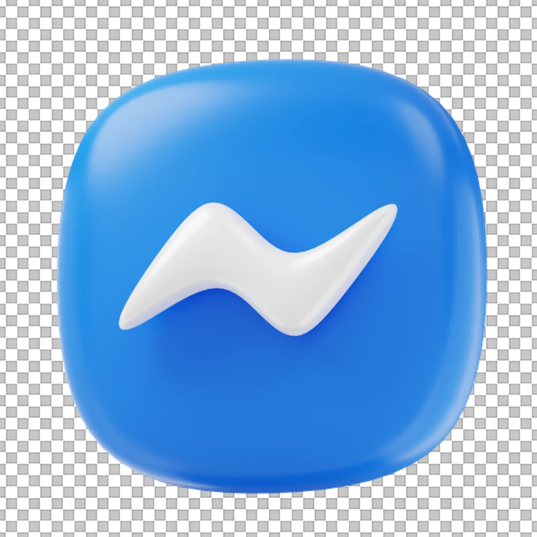 Blue Soft Messenger Logo Icon PNG