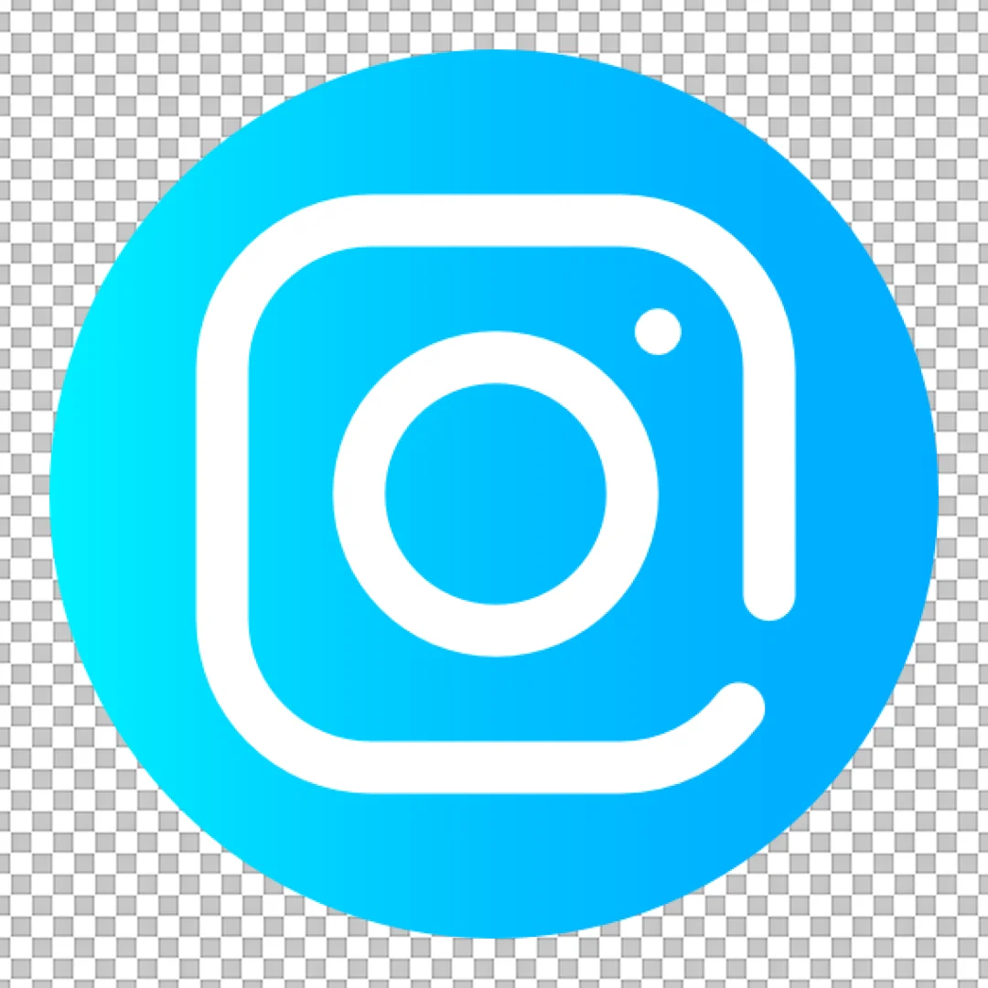 Modern Blue Gradient Instagram Social Media Icon