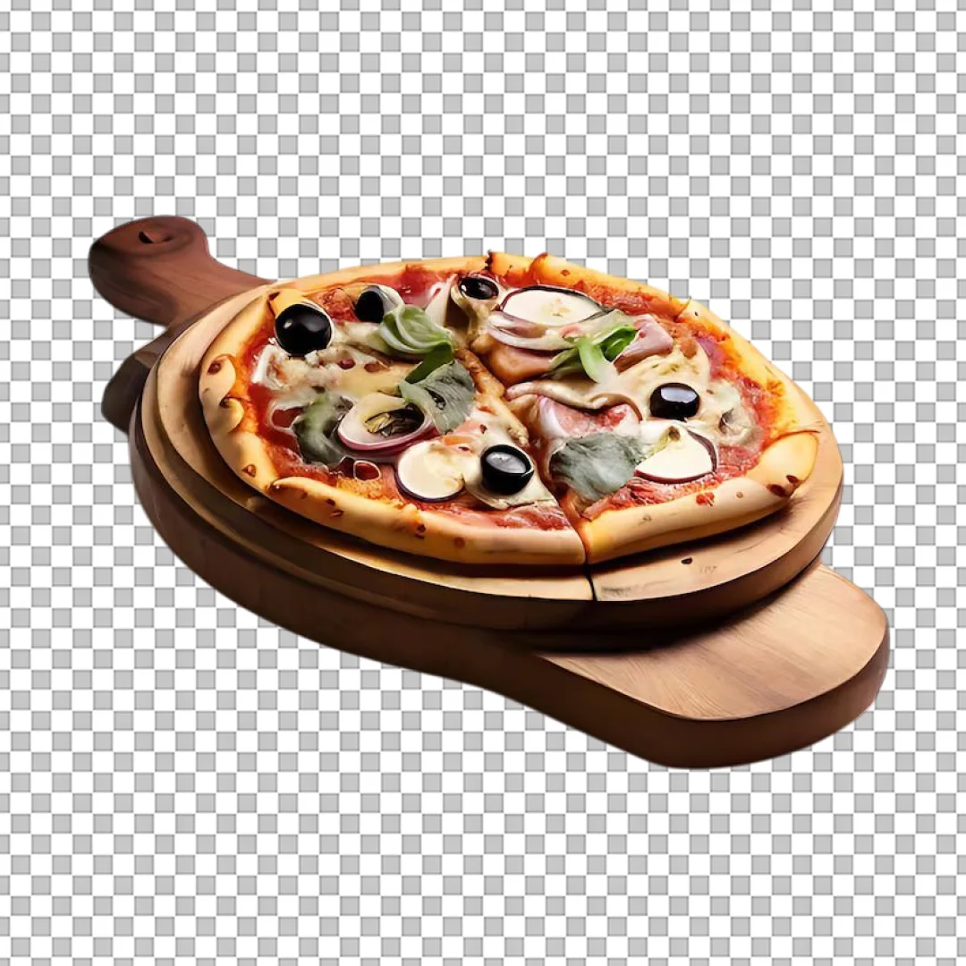 Grilled Veggie Pizza Board PNG