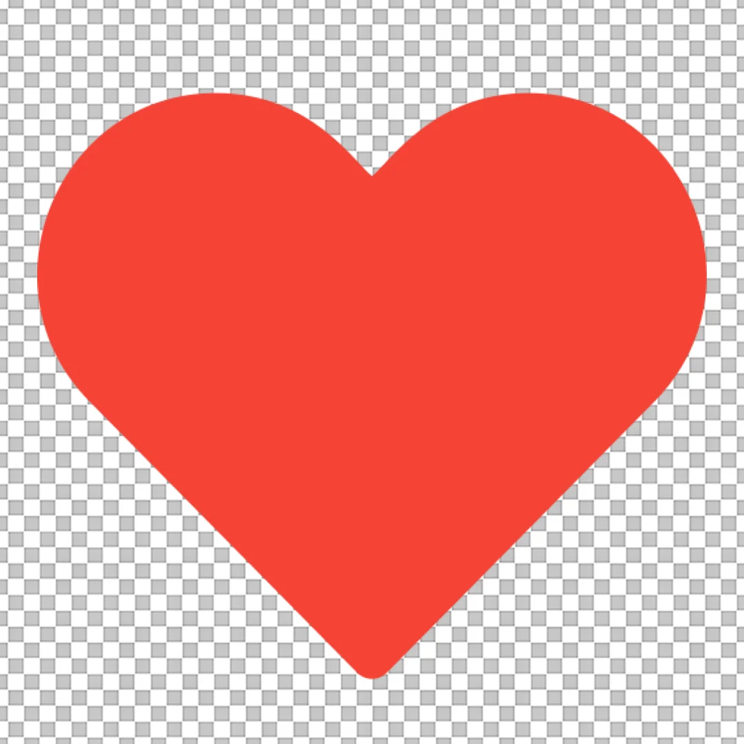 Solid Red Heart Icon for Love and Favorite Symbolism