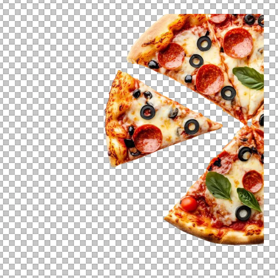Two Pepperoni Olive Slices PNG