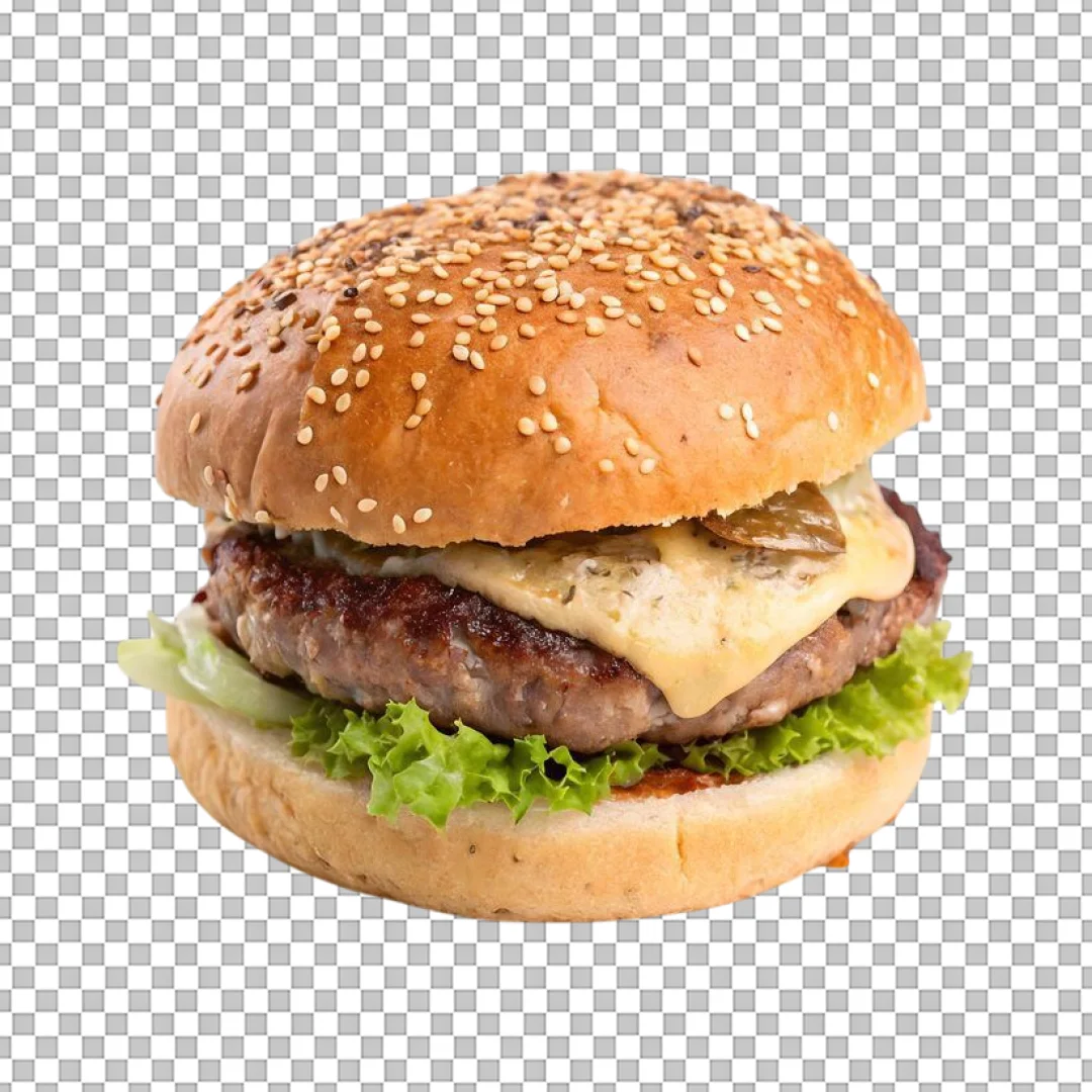 Spicy Jalapeno Pepper Jack Burger PNG
