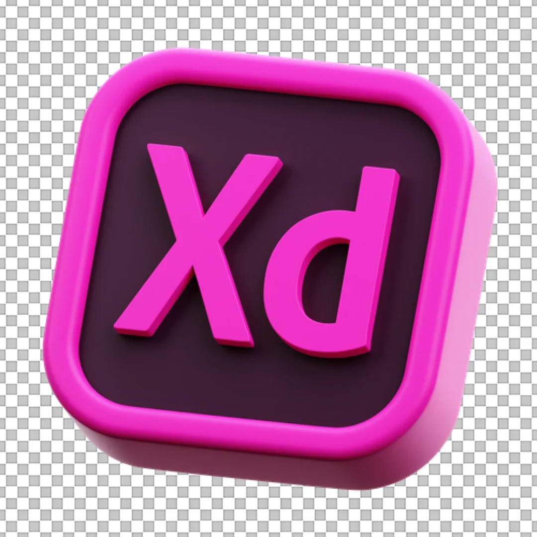 Purple 3D Pixel Logo Icon PNG