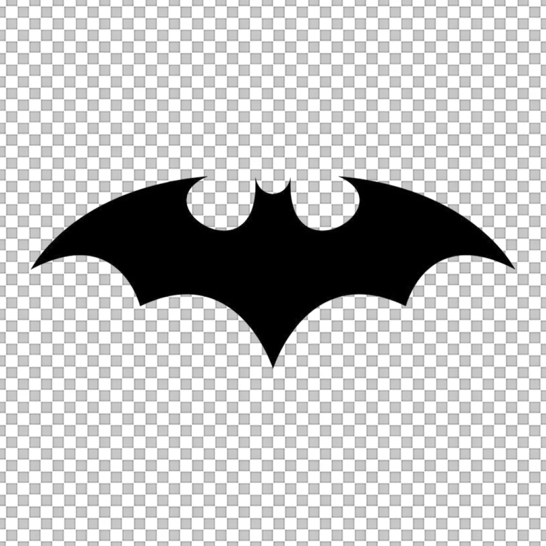 Classic Black Batman Logo PNG