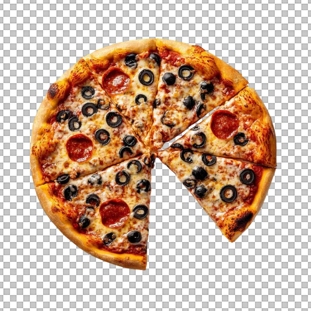 Pepperoni Black Olive Sliced PNG