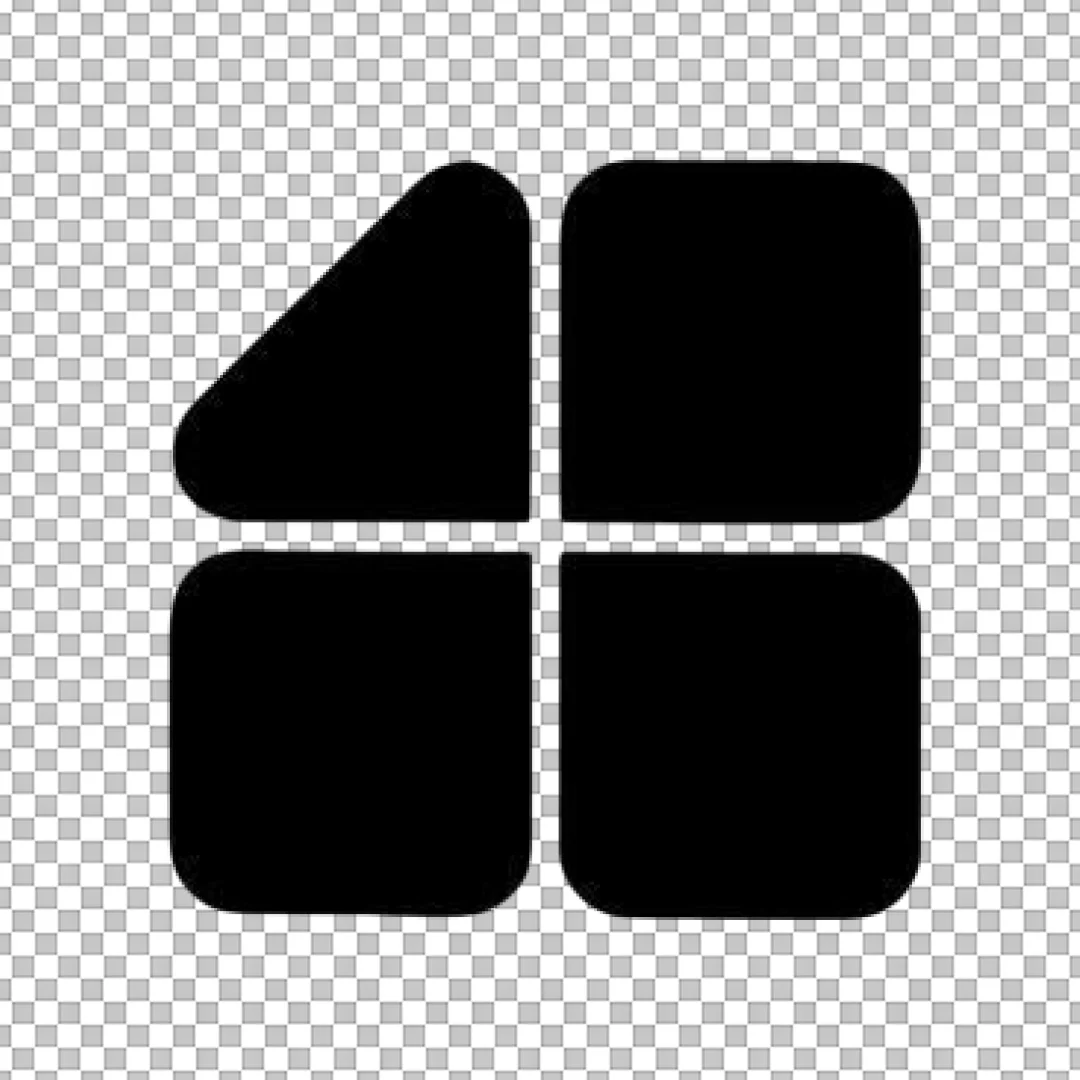 Four Pane Window Abstract Logo PNG