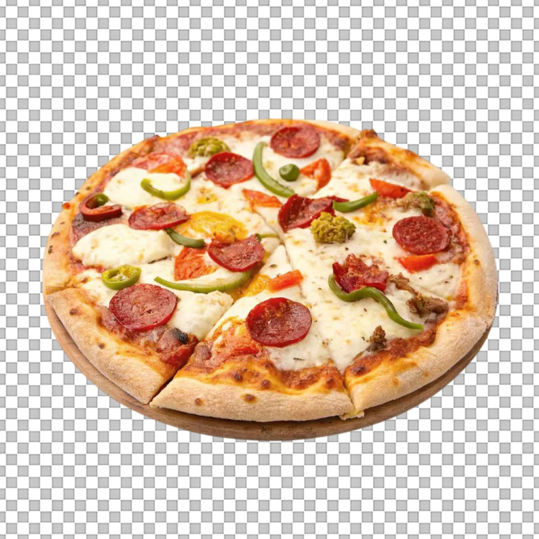Pepperoni Pesto Dollop Pizza Board PNG