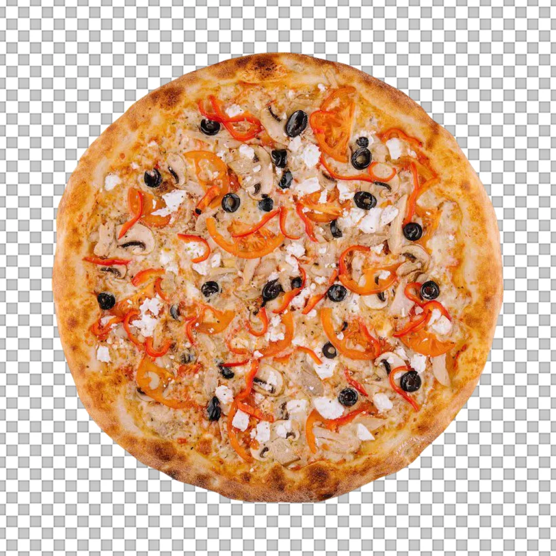 Feta And Vegetable Pizza PNG