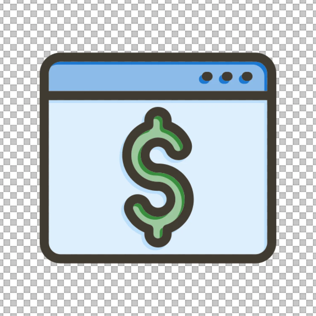 Online Finance and Payment Browser Window Icon