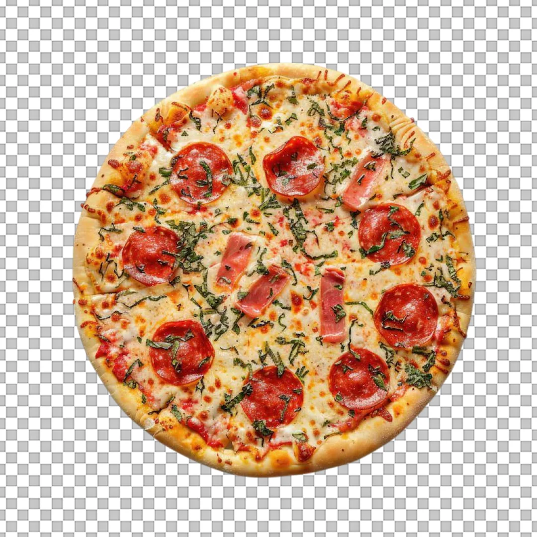 Pepperoni and Prosciutto Pizza PNG