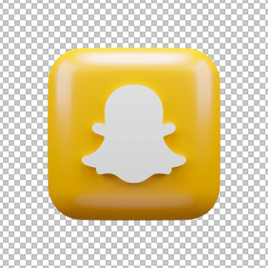 Matte 3D Snapchat App Icon PNG