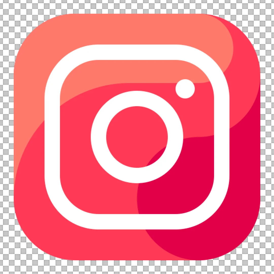 Modern Stylized Instagram Icon with Pink and Red Swirl Gradient