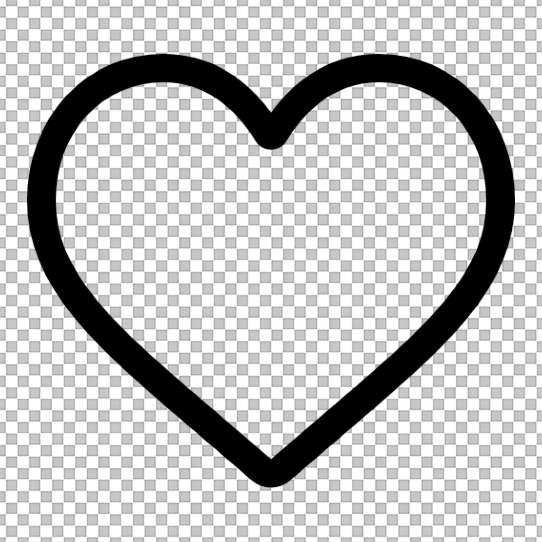 Heart Outline Icon Symbol (Like, Favorite)