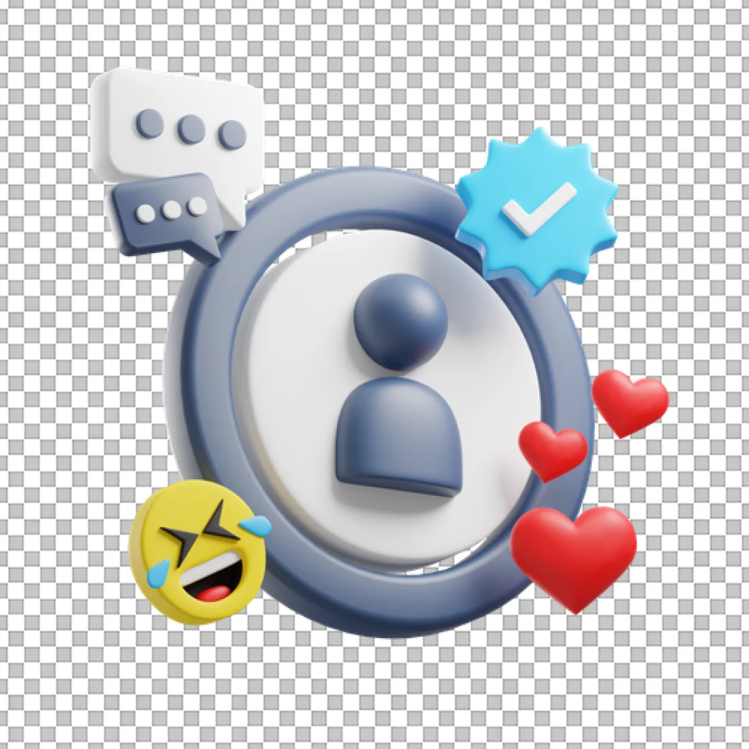 User Profile Verified 3D Icon PNG
