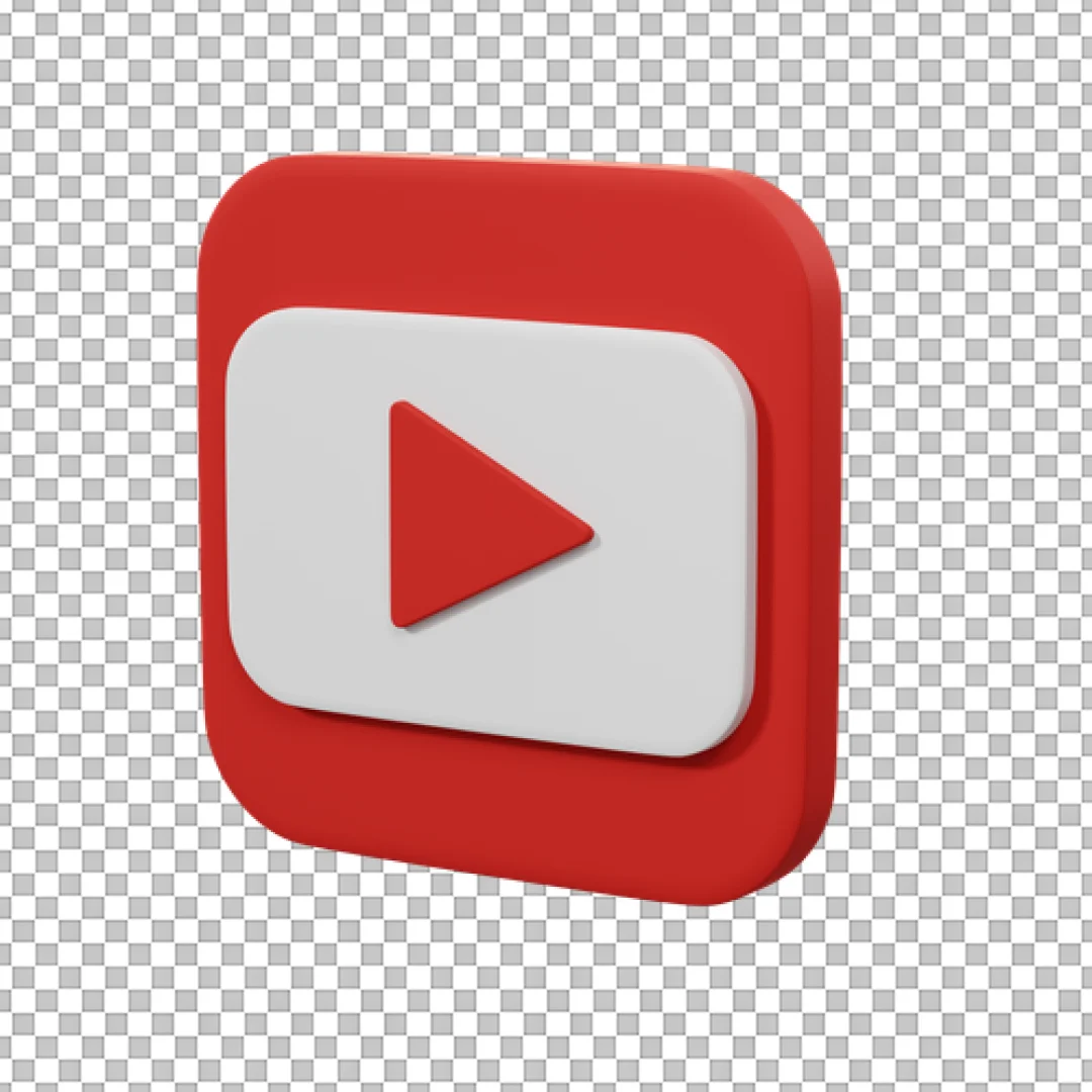 Red YouTube Square Icon PNG