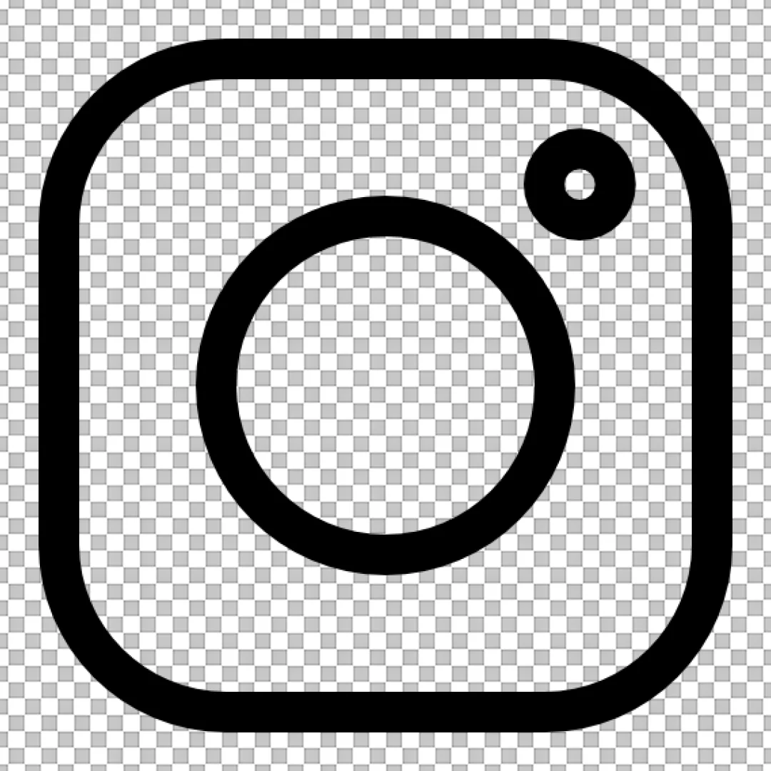 Minimalist Black Outline Icon for Social Media Camera App