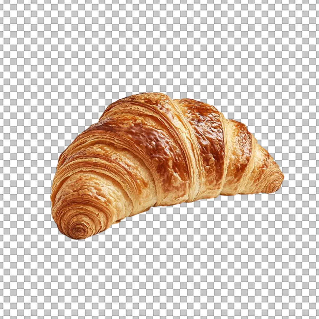 Flaky Golden Brown Croissant PNG