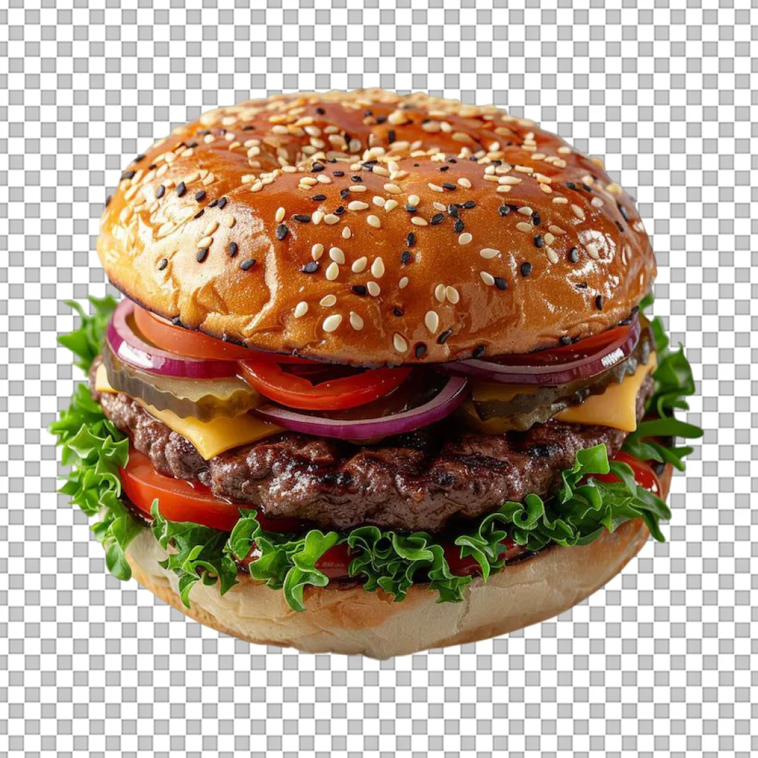 Gourmet Double Cheeseburger PNG