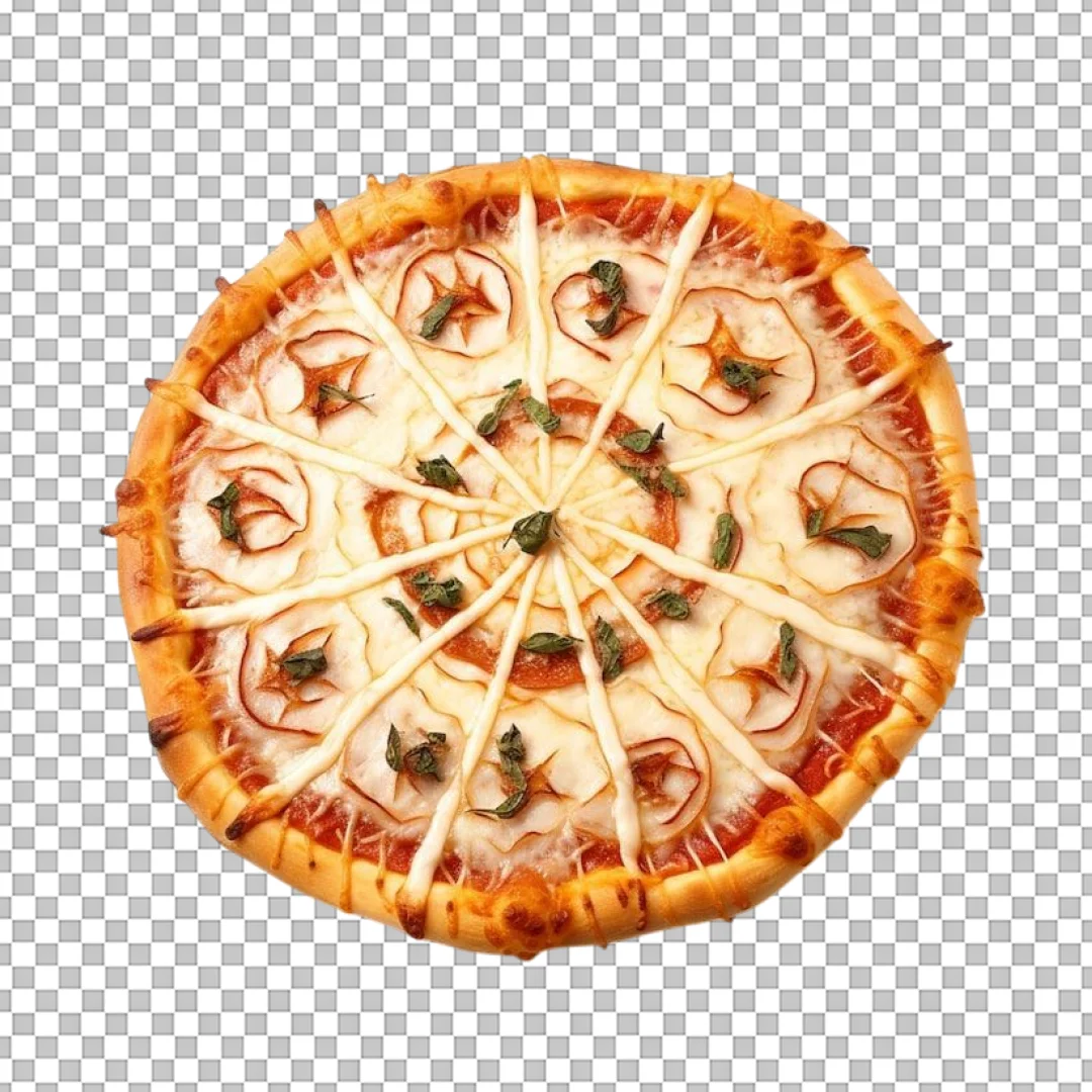 Onion and Cheese Pizza Clipart PNG