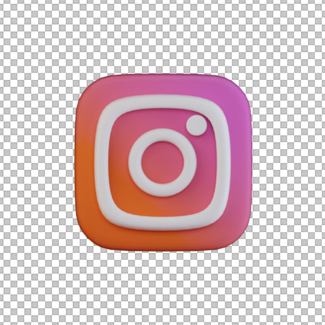 3D Standard Instagram Icon PNG