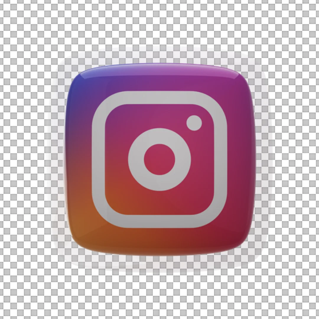Glossy Rounded Instagram App Icon PNG