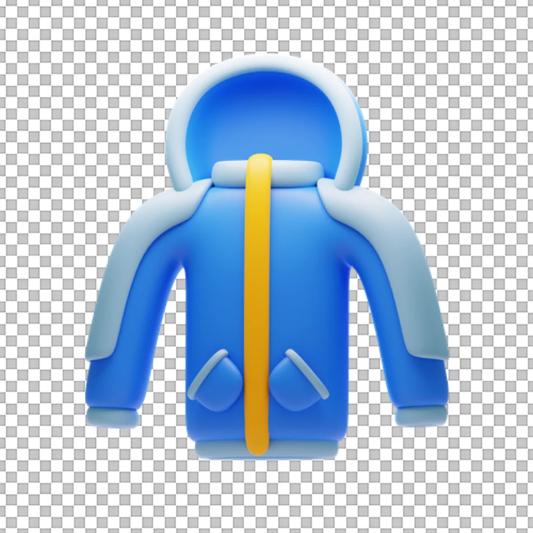 Blue Sporty Winter Jacket PNG